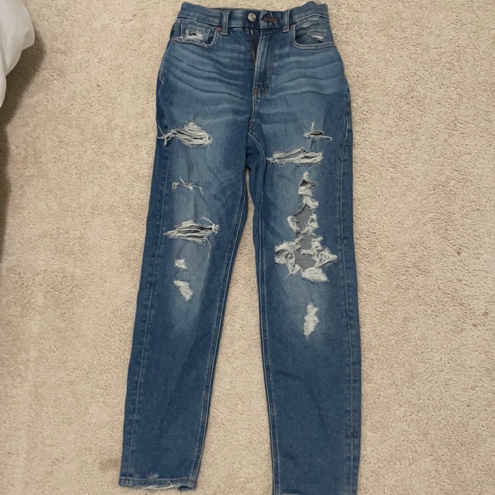 American Eagle ripped Mom jeans